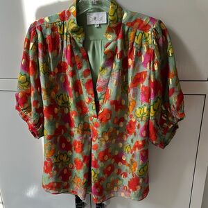Colorful Floral Blouse by